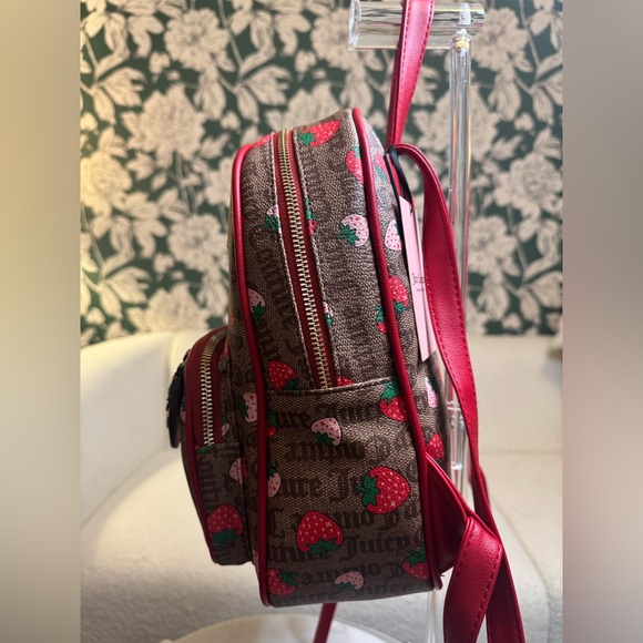 Juicy Couture Viral Strawberry Print Backpack - Brown and Red NWT main image 4